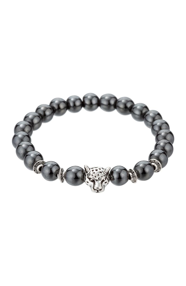 EYE CANDY LOS ANGELES Tetranlite Beaded Cat Stretch Bracelet, Main, color, 