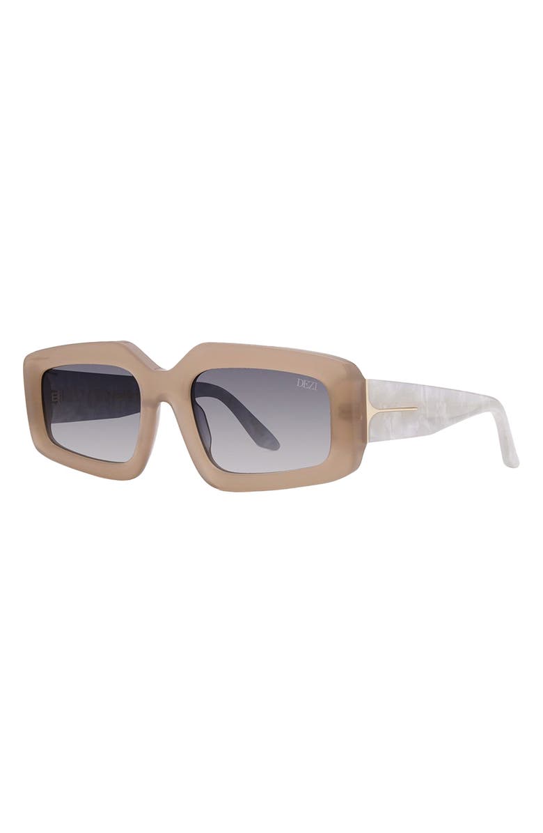 DEZI Read the Room Gradient Square Sunglasses, Alternate, color, Naked Pearls / Smoke Faded
