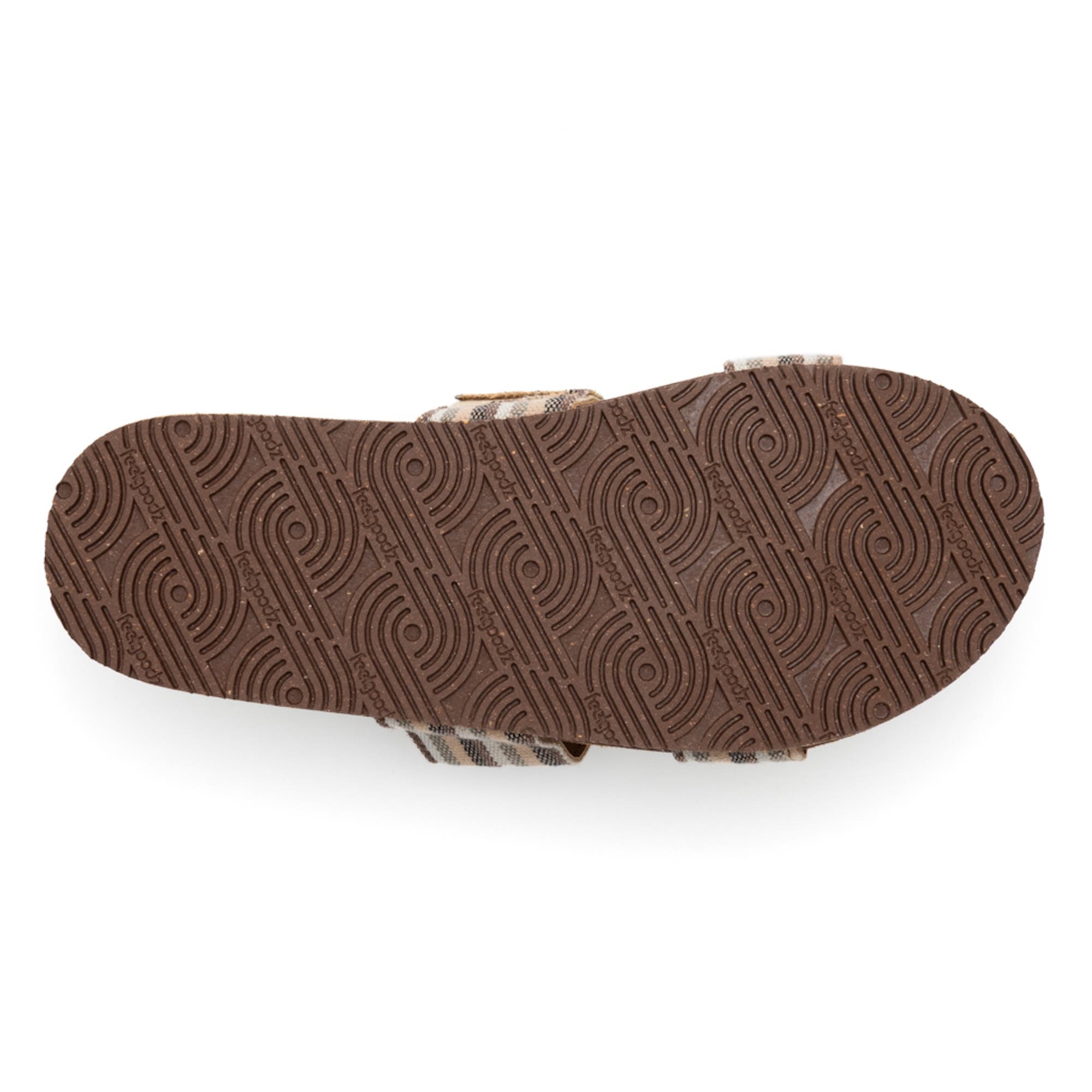 Womens Zensole Vistas Faux Leather Double Strap Slide Sandals, Alternate, color, Sienna