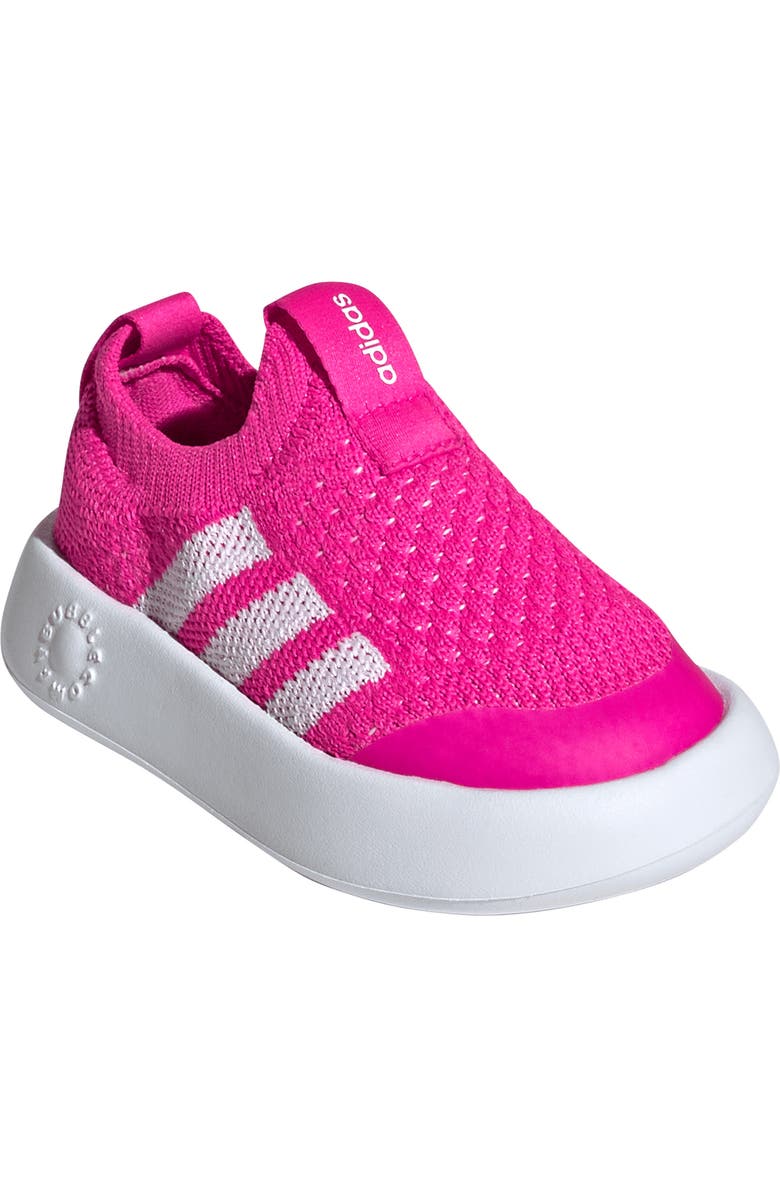 adidas Kids' Bubblecomfy Knit Slip-On Sneaker, Main, color, Shopnk/Ftw