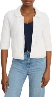NIC+ZOE Elbow Sleeve Textured Knit Jacket