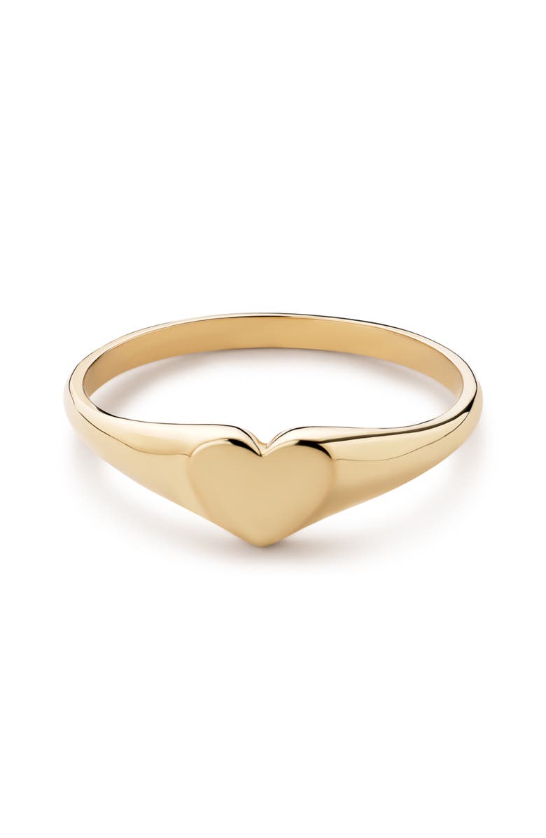 Ana Luisa Solid Yellow Gold - Heart Signet Ring, Alternate, color, Gold