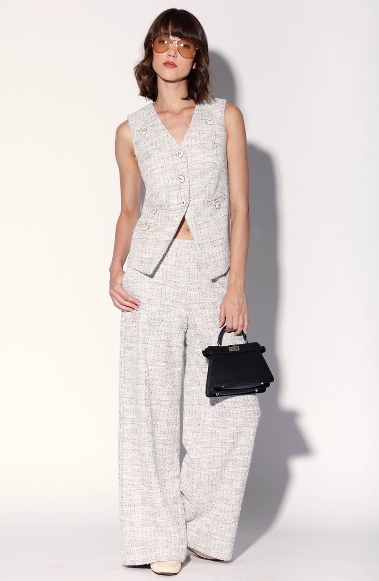 Walter Baker Starla Tweed Vest, Alternate, color, Lilac Tweed