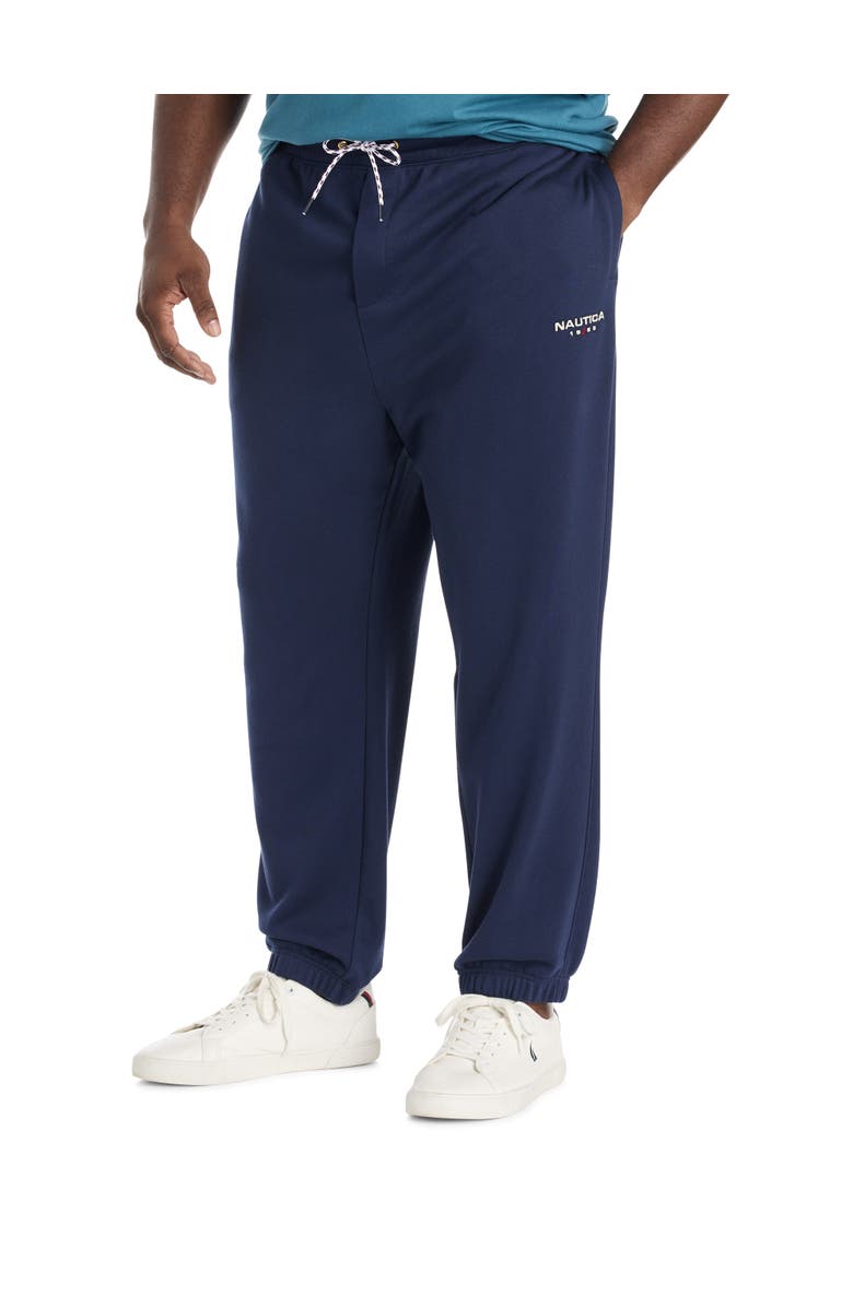 Nautica Big & Tall Fleece Joggers, Main, color, Navy Seas