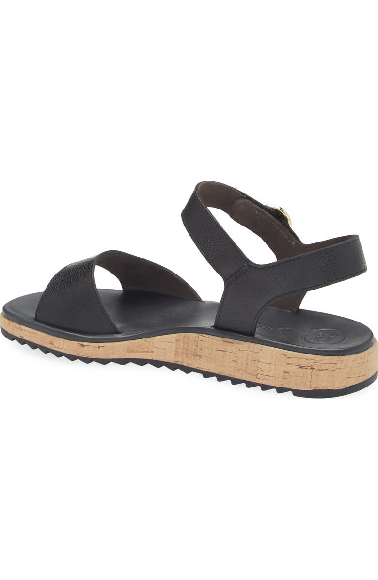 Paul Green Tippi Ankle Strap Platform Wedge Sandal, Alternate, color, Black Leather