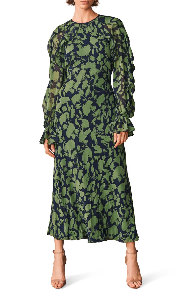 MINT VELVET Floral Maxi Dress, Main, color, Green