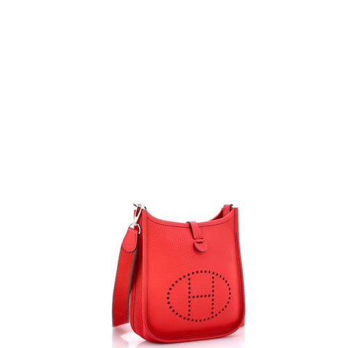 Pre-owned Hermes Hermes Evelyne Bag Gen Iii Clemence Tpm In Red