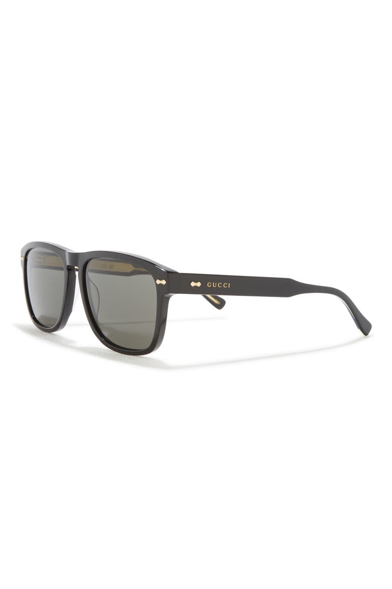 58mm Fashion Square Sunglasses, Alternate, color, BLACK BLACK GREY