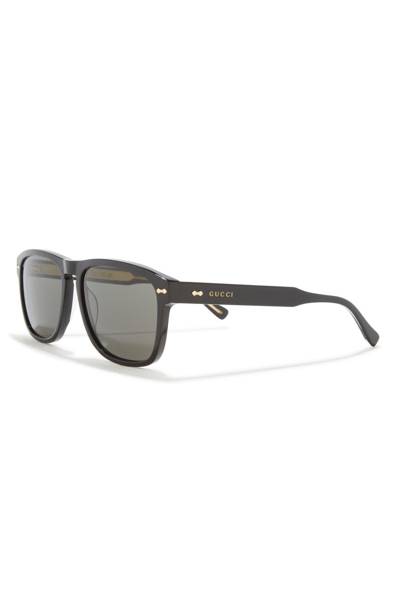 Gucci 58mm Fashion Square Sunglasses, Alternate, color, Black Black Grey