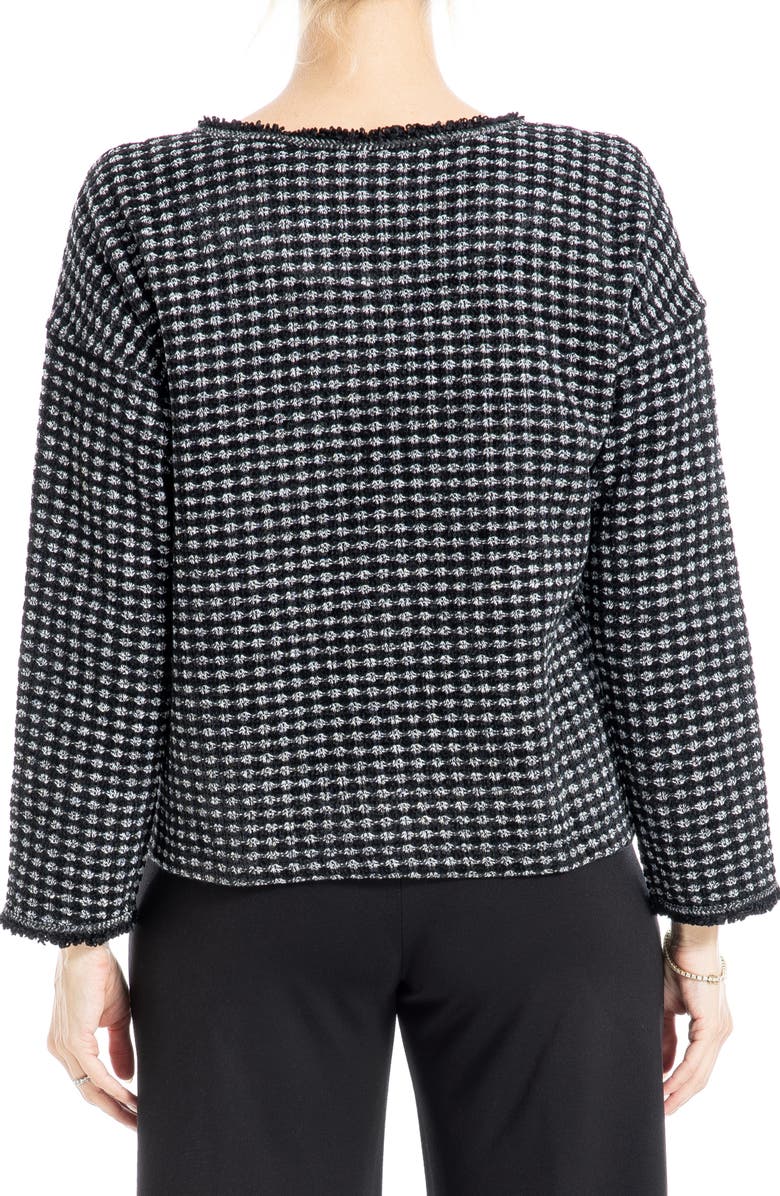 MAX STUDIO Frayed Edge Bouclé Top, Alternate, color, 