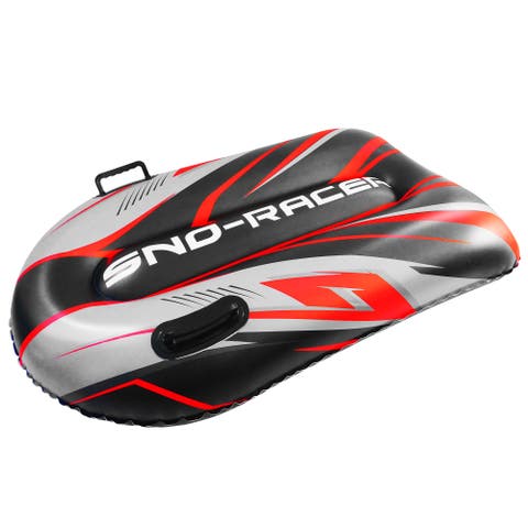 Red Twister Snow Sled, 48x31", Inflatable, 200lb Cap, Ages 8+