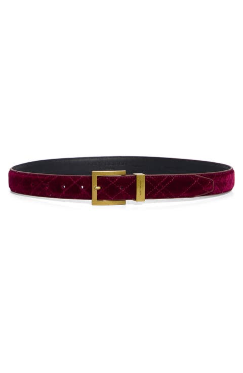 Quilted Velvet Belt