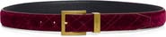 Kurt Geiger London Quilted Velvet Belt
