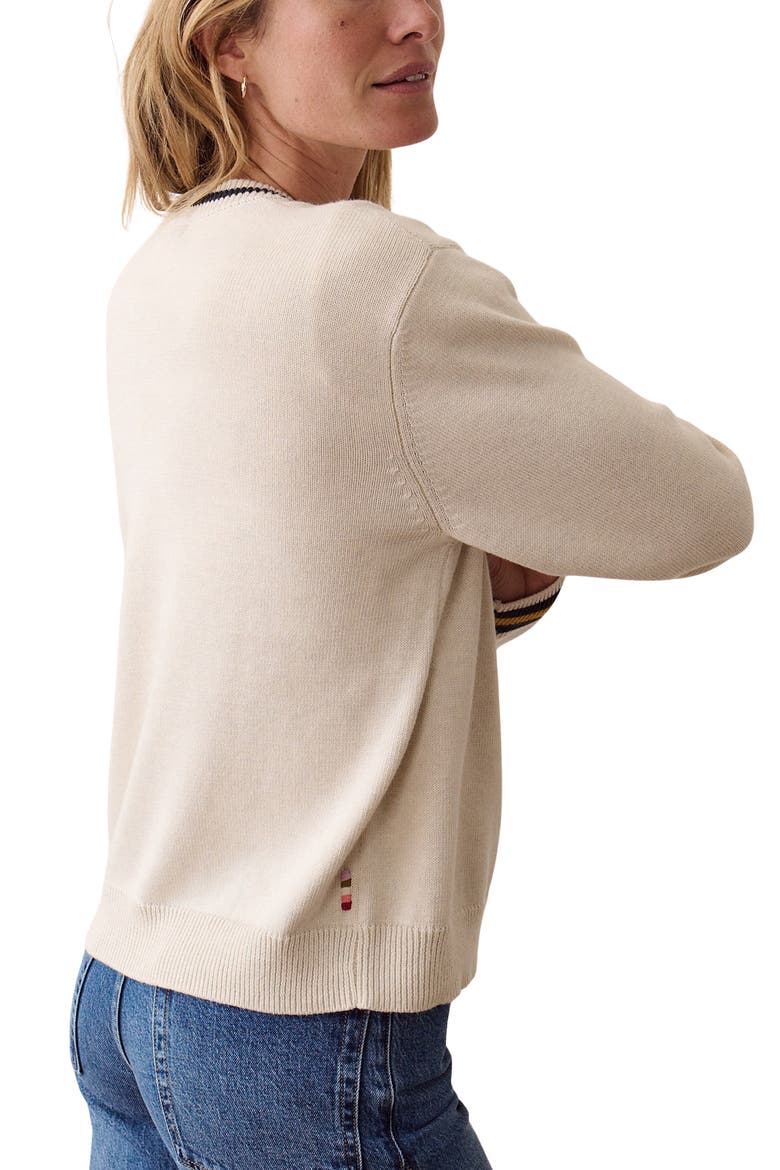 Hadley Crewneck Sweater, Alternate, color, ANTIQUE WHITE