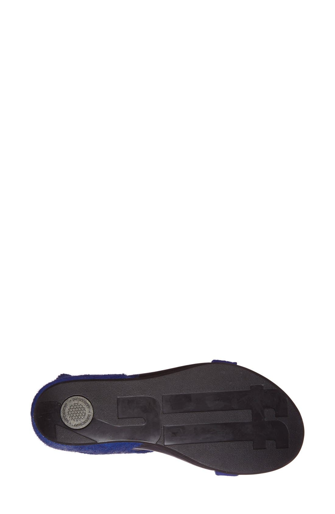 FitFlop™ 'Banda' Calf Hair Sandal, Alternate, color, MAZARINE BLUE