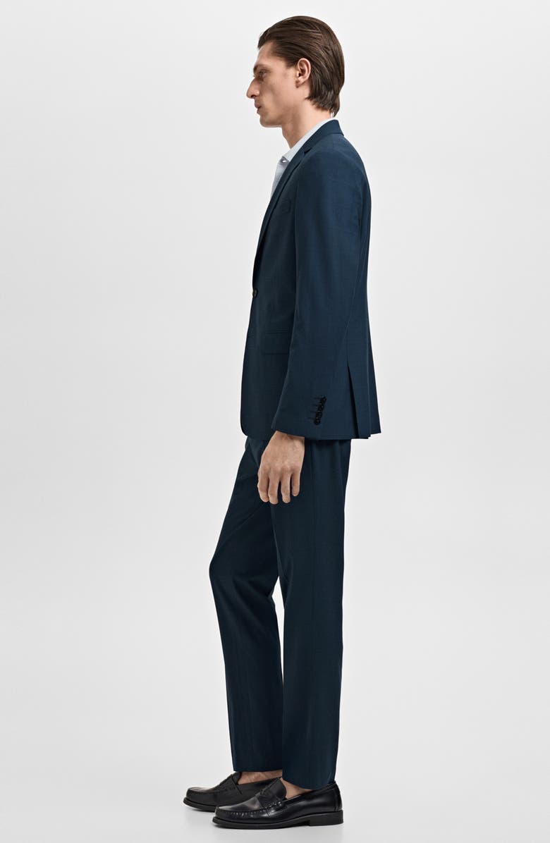 MANGO Super Slim Fit Stretch Suit Pants, Alternate, color, Indigo Blue