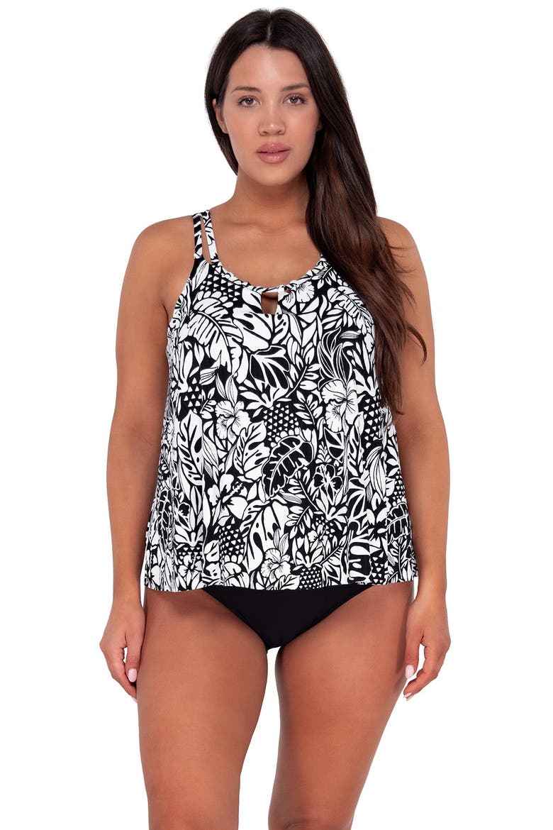 Sadie Tankini Swimsuit Top, Main, color, Caribbean Seagrass Texture
