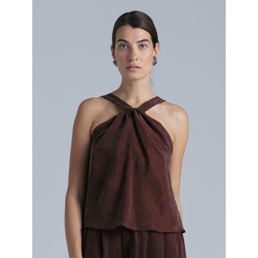 Alas Cupro Top in Rust  product