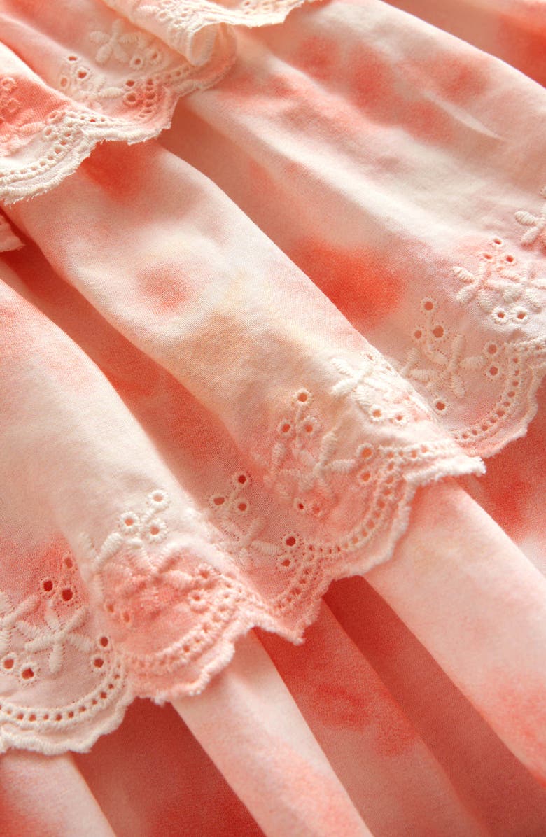 Mini Boden Kids' Tie Dye Tiered Cotton Skirt, Alternate, color,