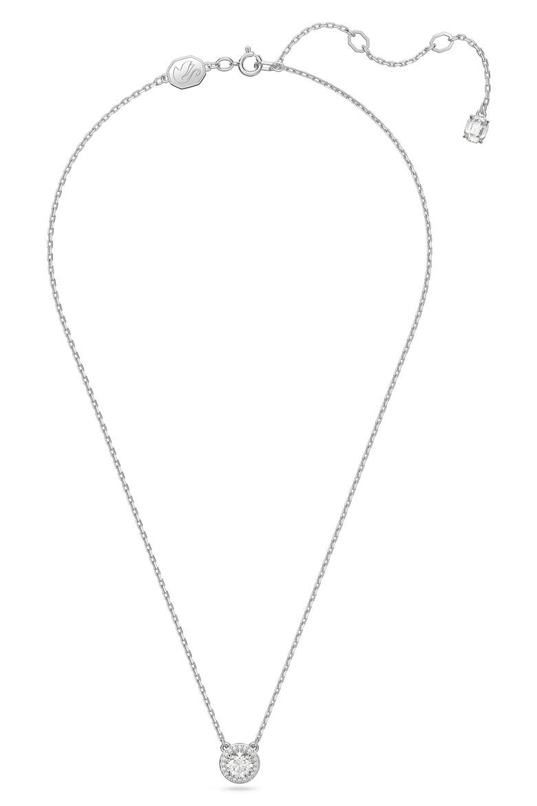 Una Pendant Necklace, Main, color, SILVER