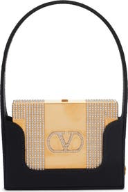Valentino Garavani Minaumorphe Minaudière Crystal Embelllished Convertible Clutch