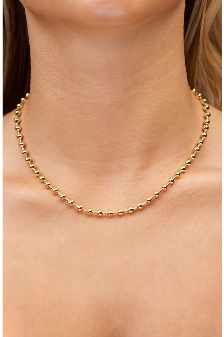 Destiny Beaded Chain Necklace, Alternate, color, GOLD