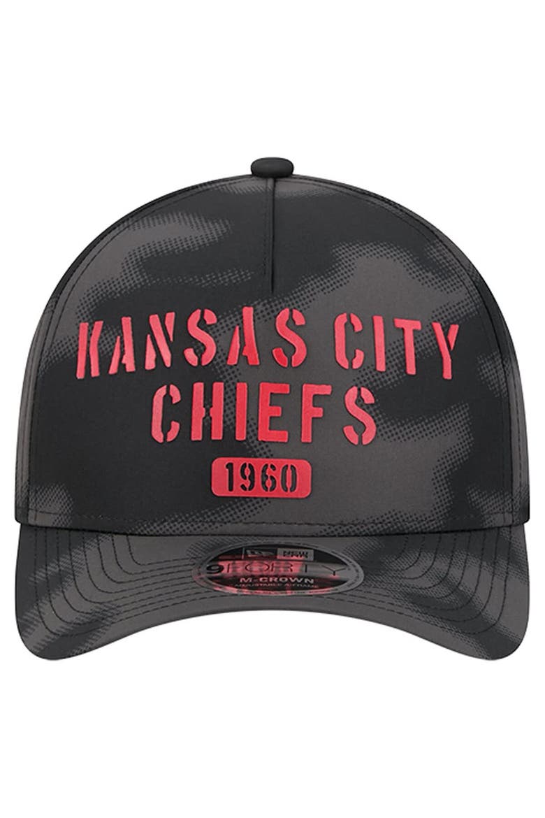 Men's New Era Gray Kansas City Chiefs Halftone Camo 9FORTY Hat, Alternate, color, Gray