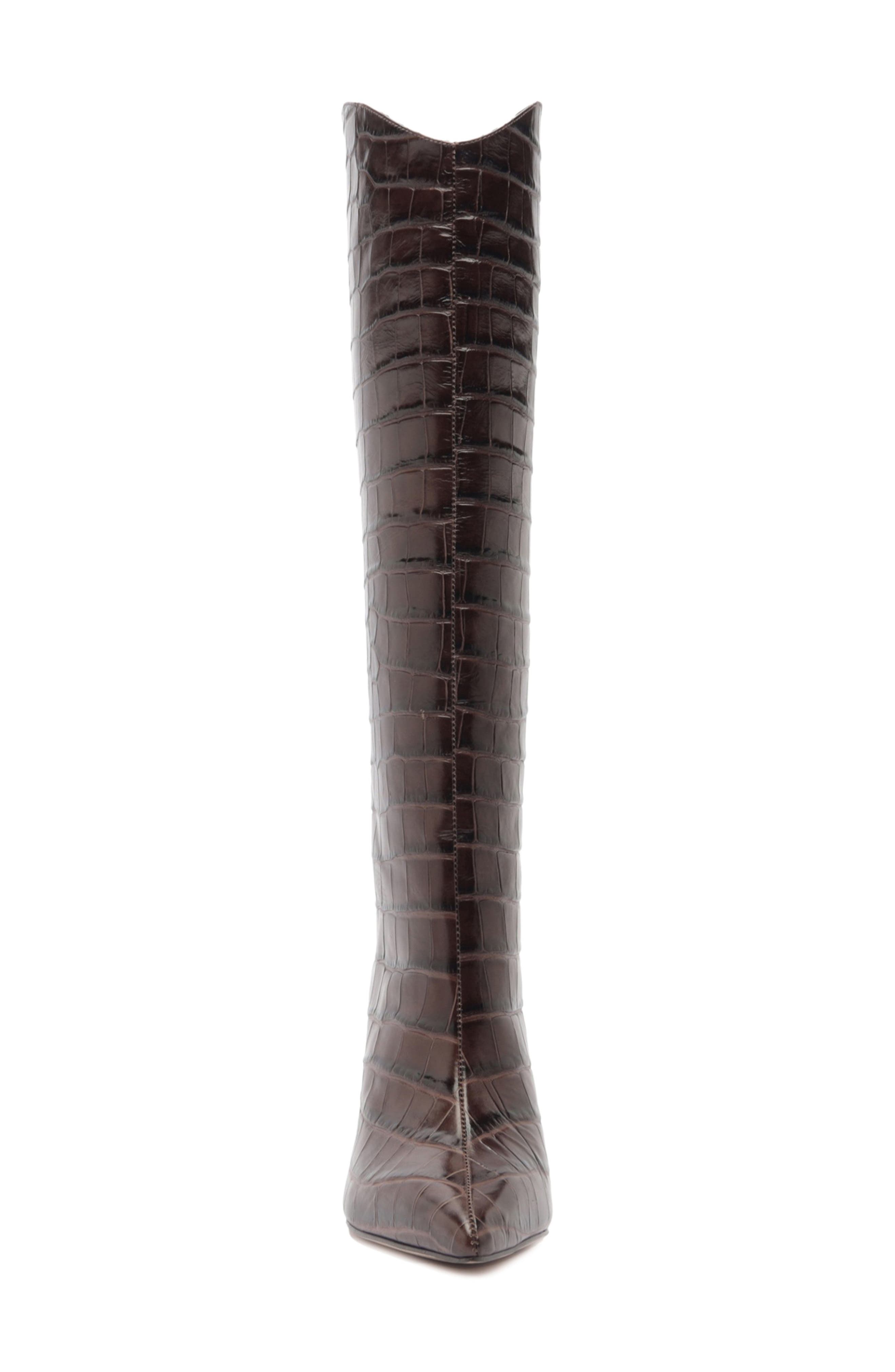 Maryana Pointed Toe Boot, Alternate, color, DARK CHOCOLATE