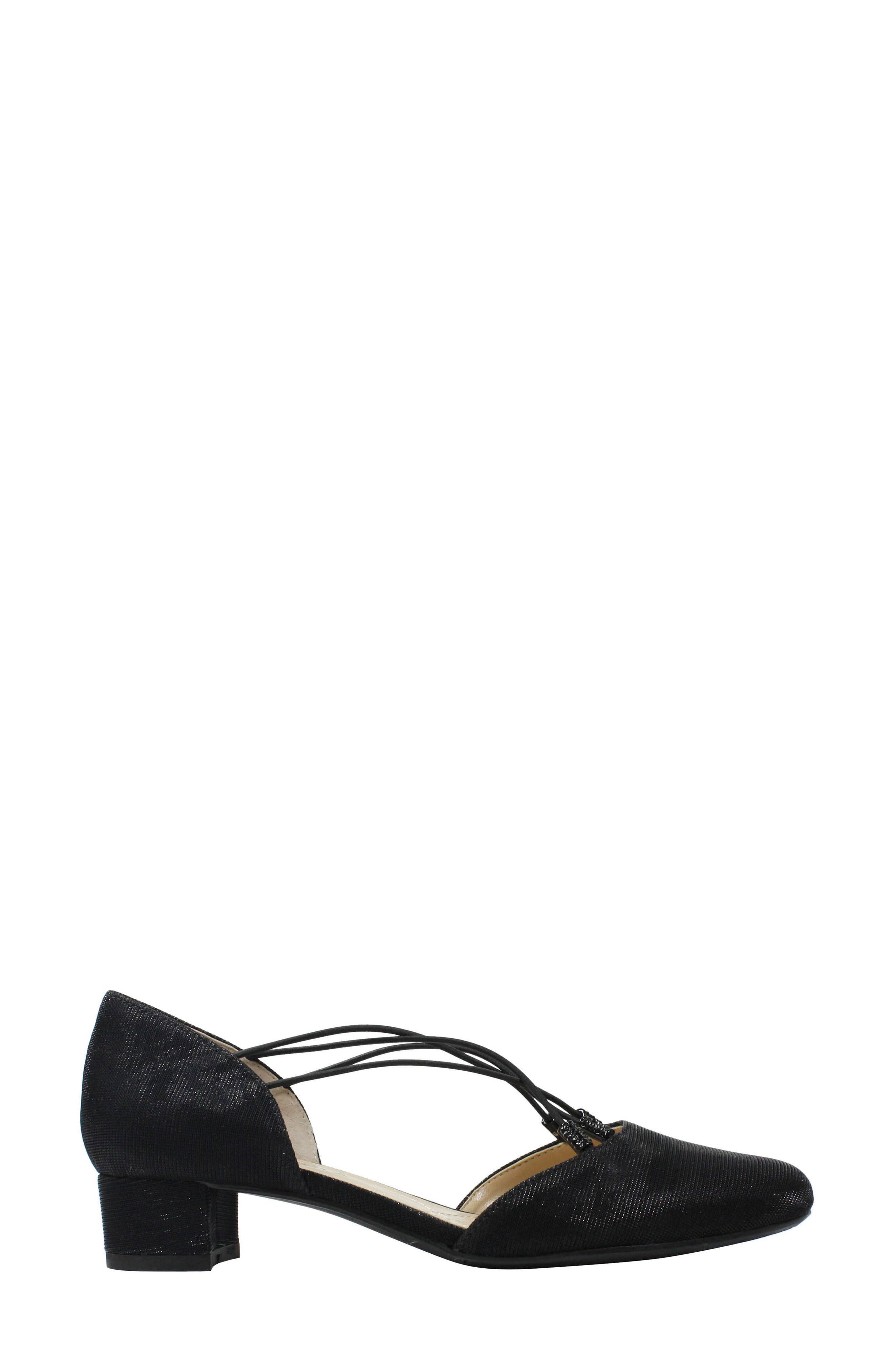 J. Reneé Pump, Alternate, color, Black Glitter Fabric