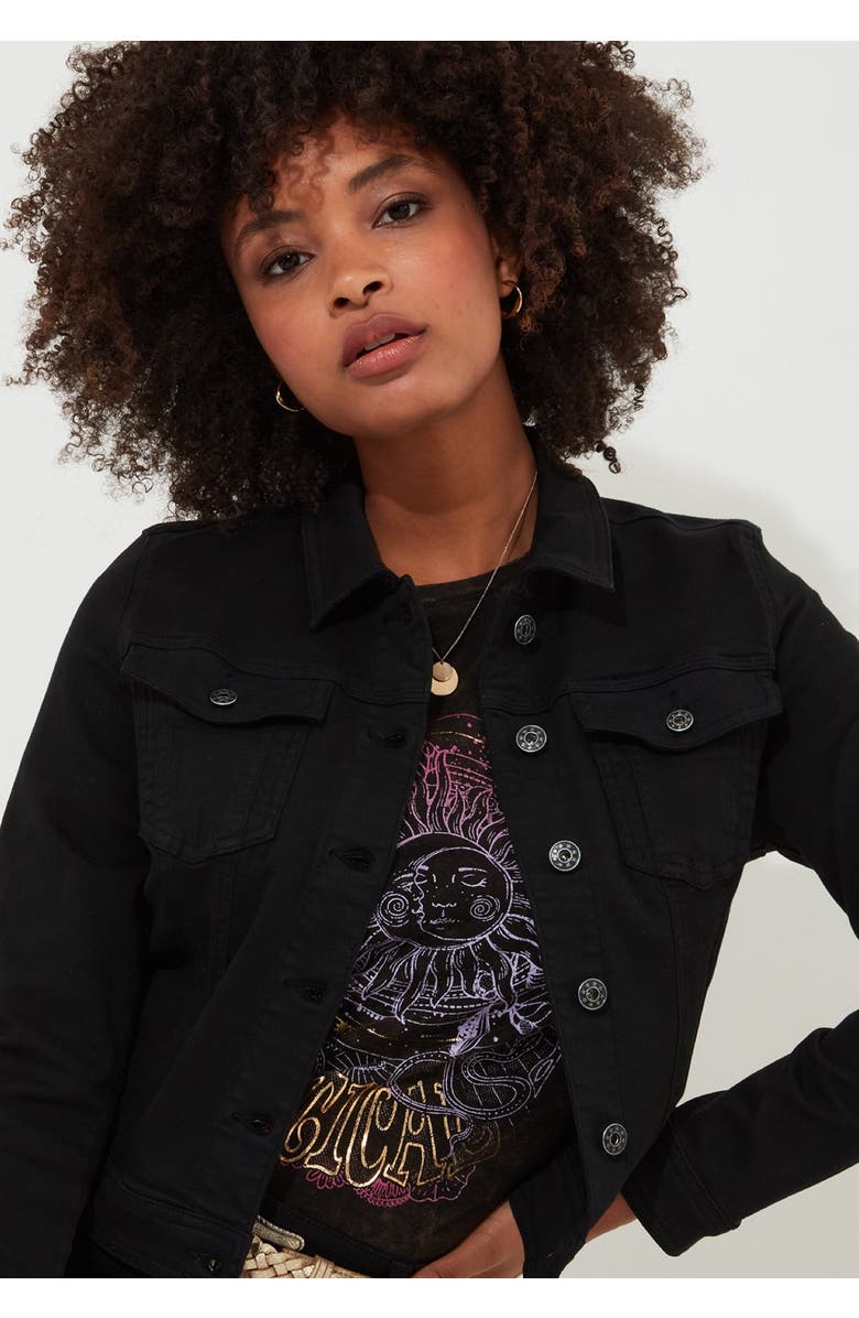 Joe Browns Essential Stretch Denim Jacket, Alternate, color, Black