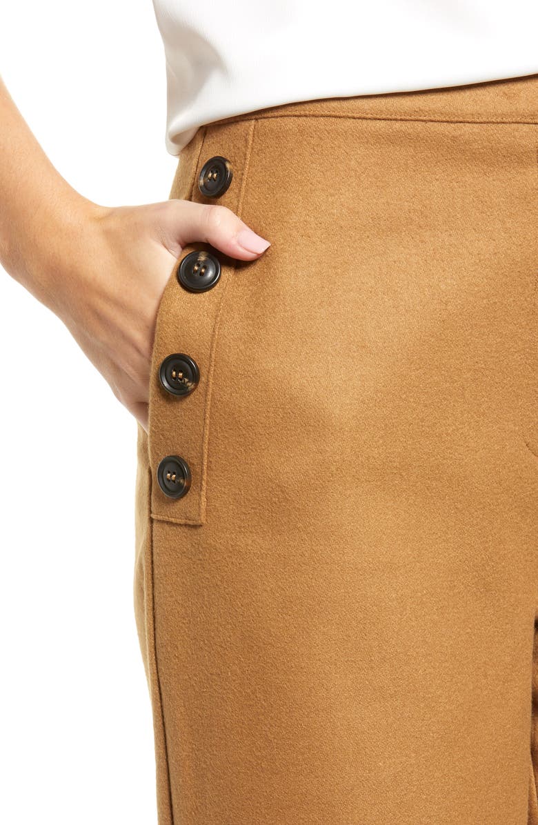 CHRISELLE LIM COLLECTION Chriselle Lim Victoria Button Wide Leg Pants, Alternate, color, 