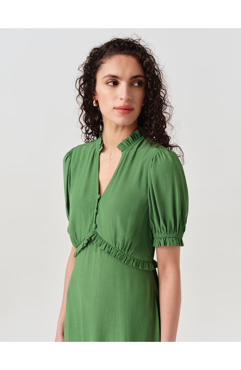 Ghost London Jolene V-neck Crepe Midi Dress, Alternate, color, 