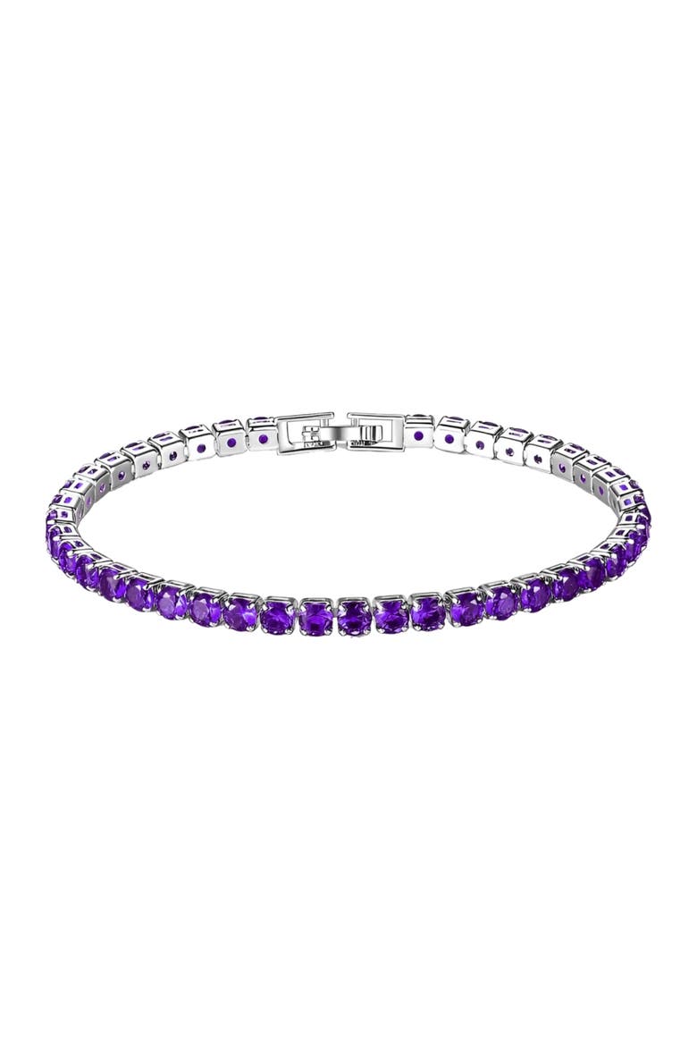 Round Cut Tennis Bracelet, Main, color, Purple