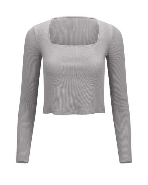 Adore Me Rib Soft Touch Collection In Gray