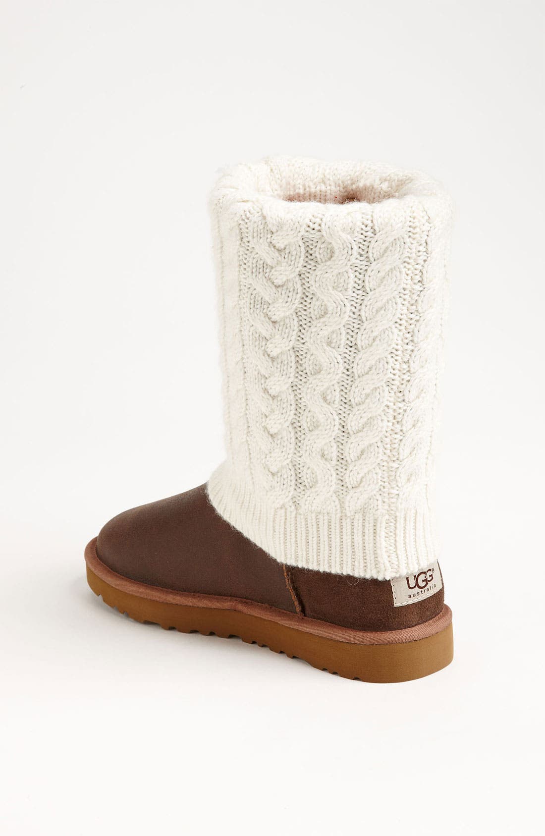 Australia 'Tularosa Route Detachable' Boot with Removable Knit Overlay, Alternate, color, BOMBER JACKET CHESTNUT