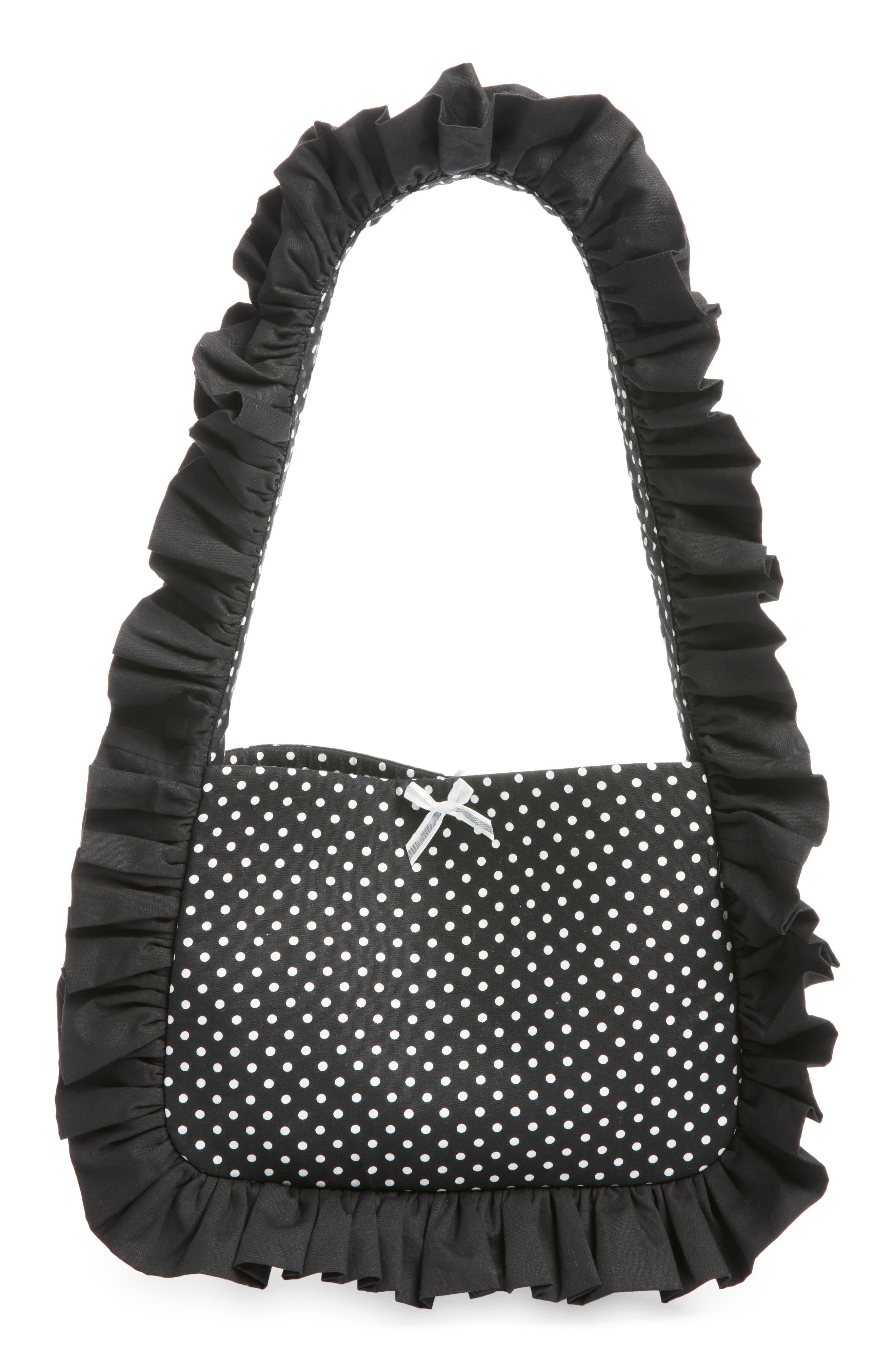 Baggy London Baguette Shoulder Bag, Alternate, color, Black White/ Bow