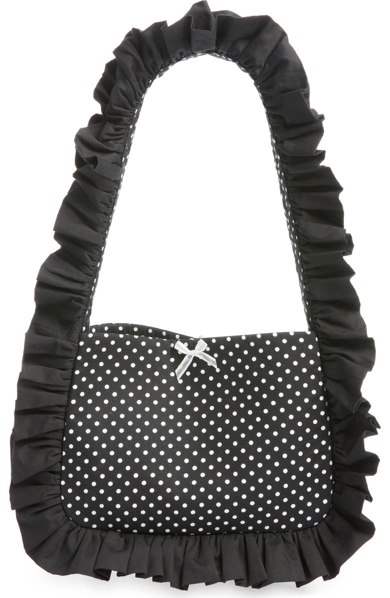 Baggy London Baguette Shoulder Bag, Alternate, color, Black White/ Bow