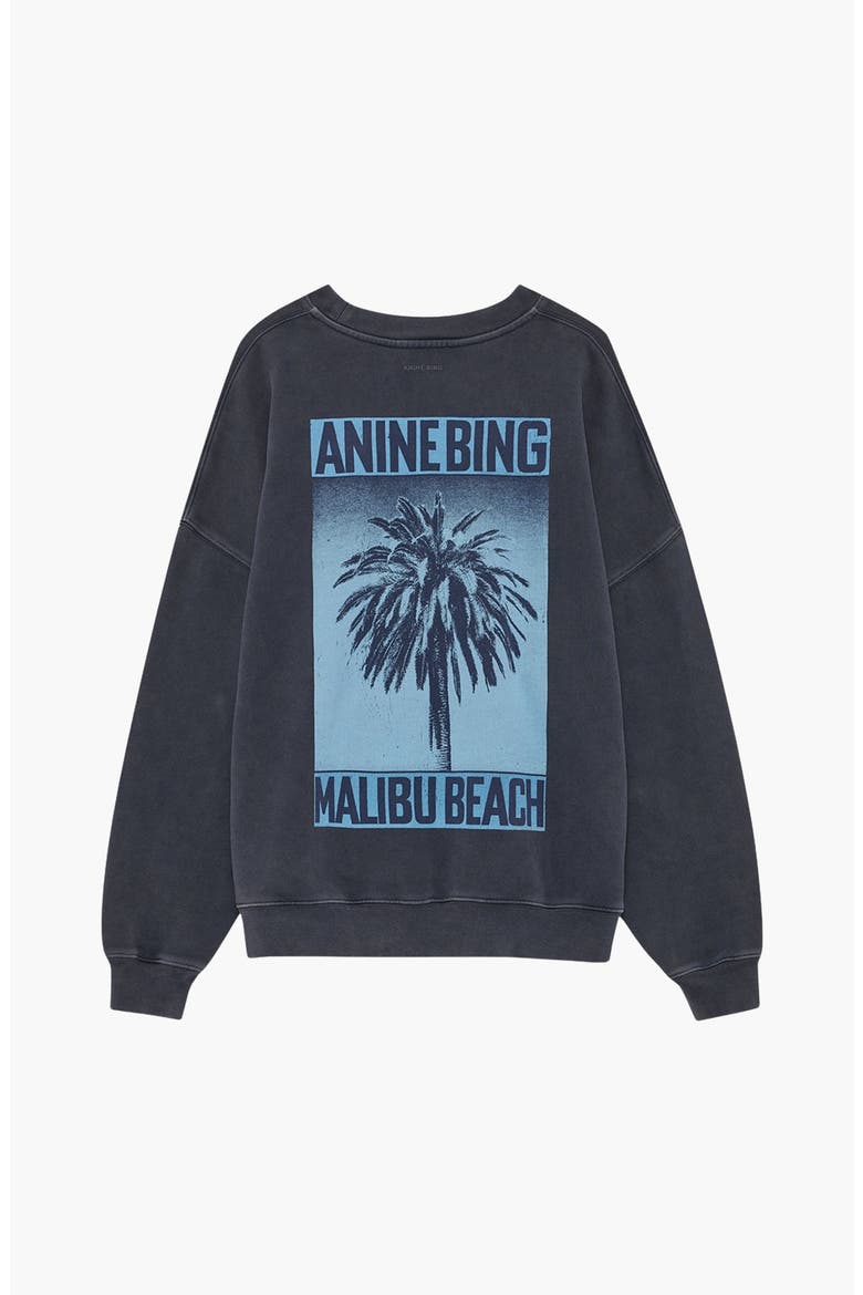 Miles Palm Sweatshirt, Alternate, color, Washed Black