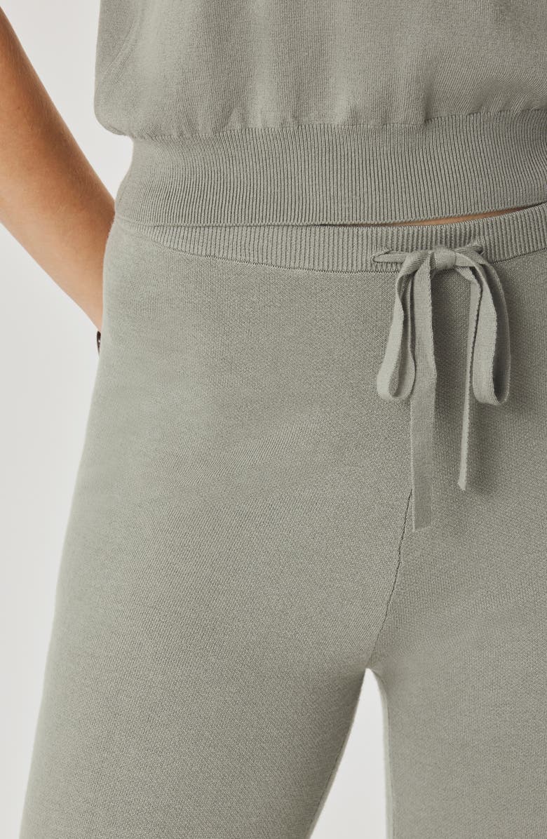 Splendid Christa Crop Sweater Pants, Alternate, color, Eucalyptus Green