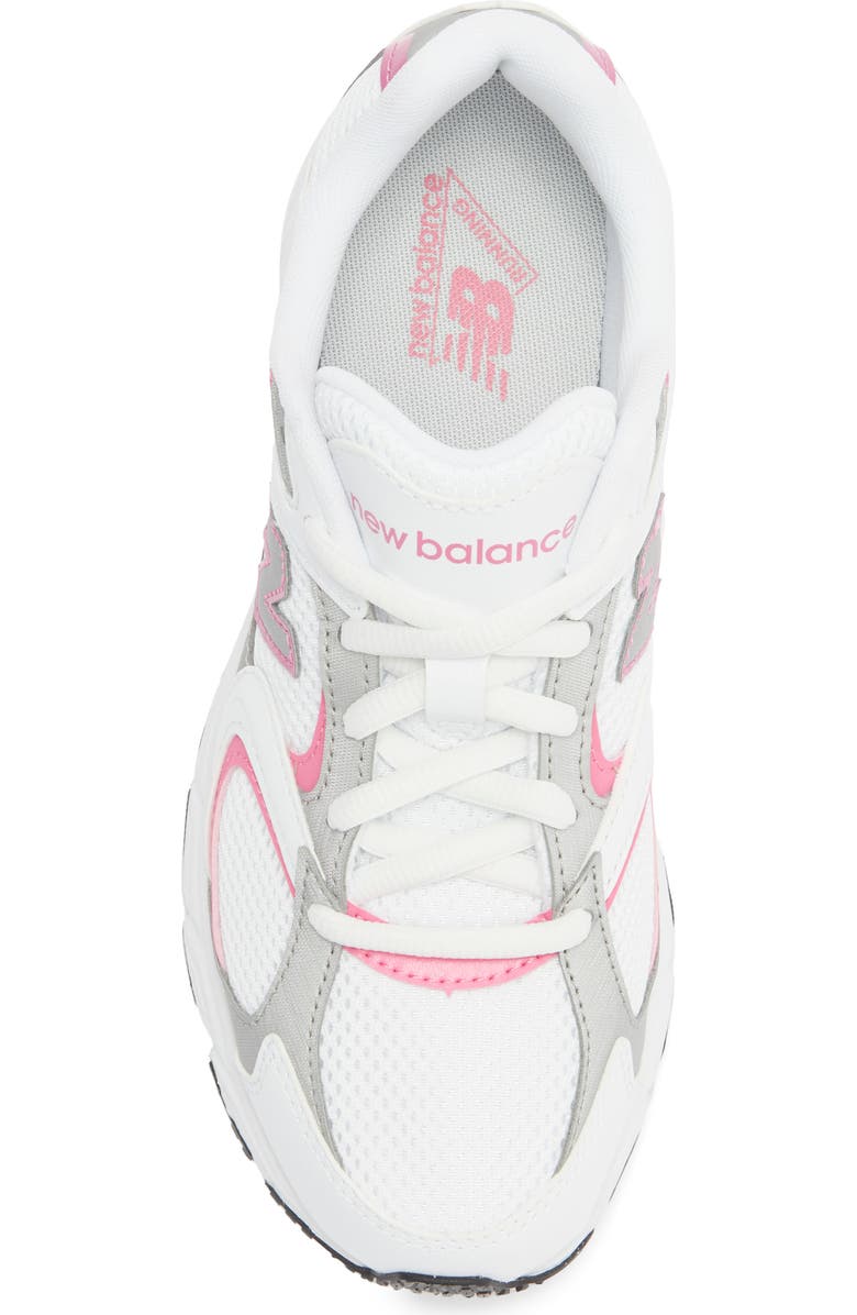 New Balance Kids' 408 Running Shoe, Alternate, color, White/ Pink Satin