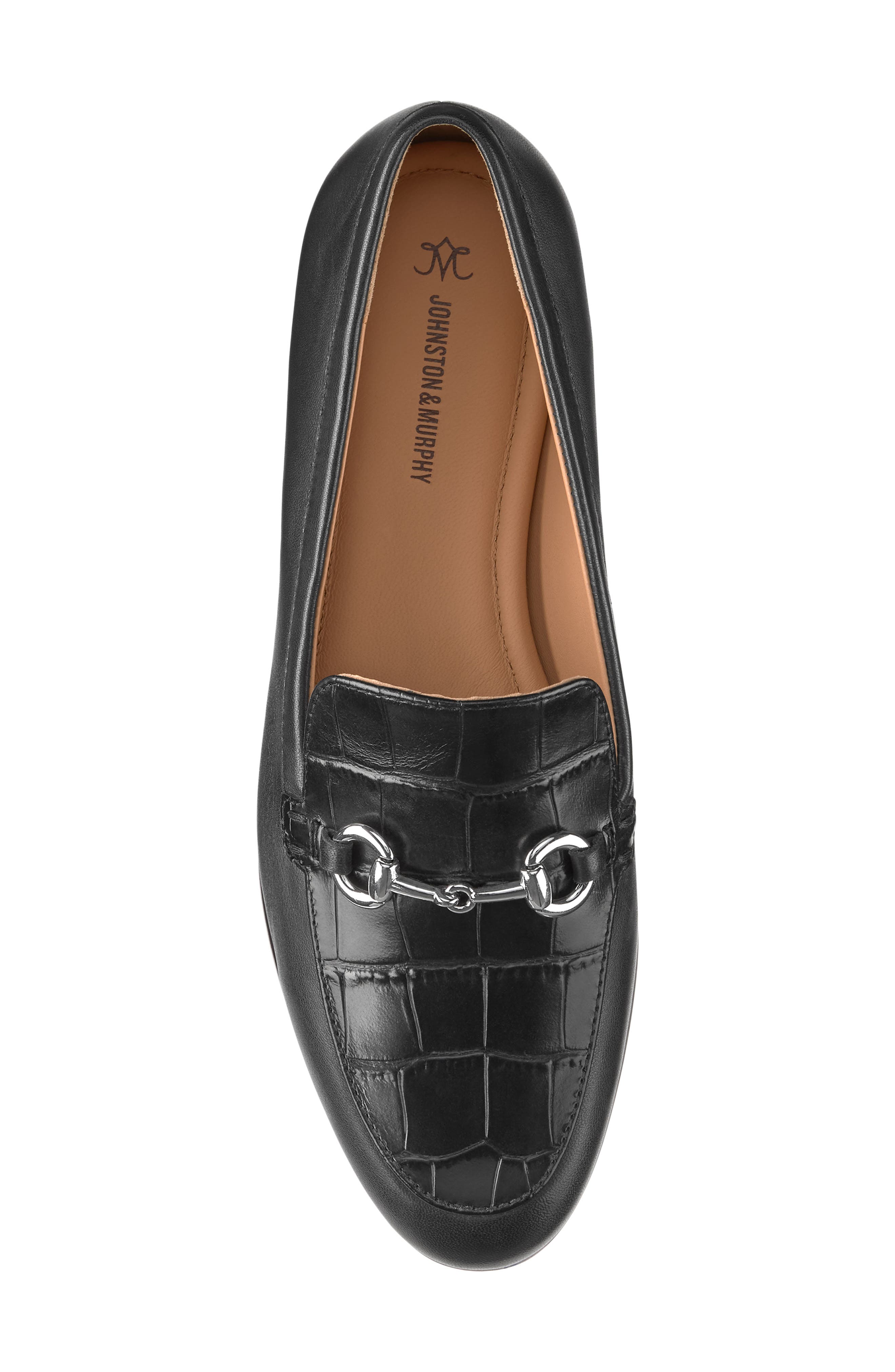 Ali Genuine Calf Hair Bit Loafer, Alternate, color, BLACK CROC