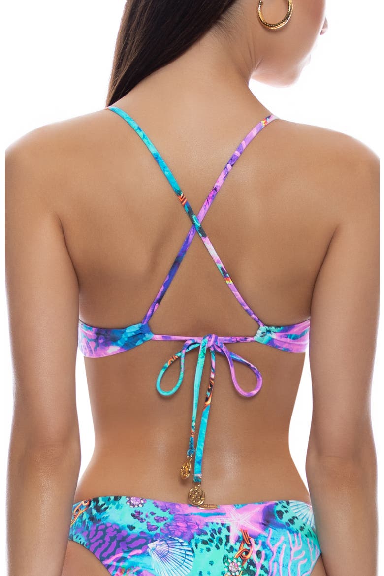 Drawstring Keyhole Bralette, Alternate, color, Aquamarine