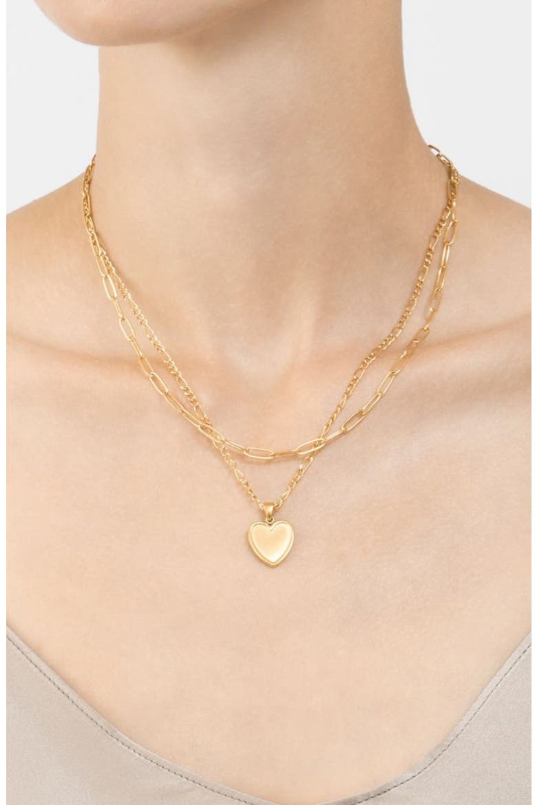Pendant Necklaces, Bracelet & Hoop Earrings Set, Alternate, color, GOLD