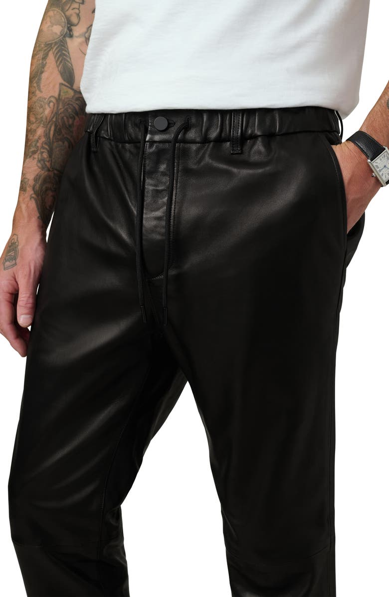 Joe's The Laird Slim Fit Leather Pants, Alternate, color, Black