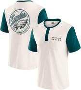 Darius Rucker Collection by Fanatics Men's Darius Rucker Collection by Fanatics Cream Philadelphia Eagles Henley Colorblock Slub Pocket T-Shirt