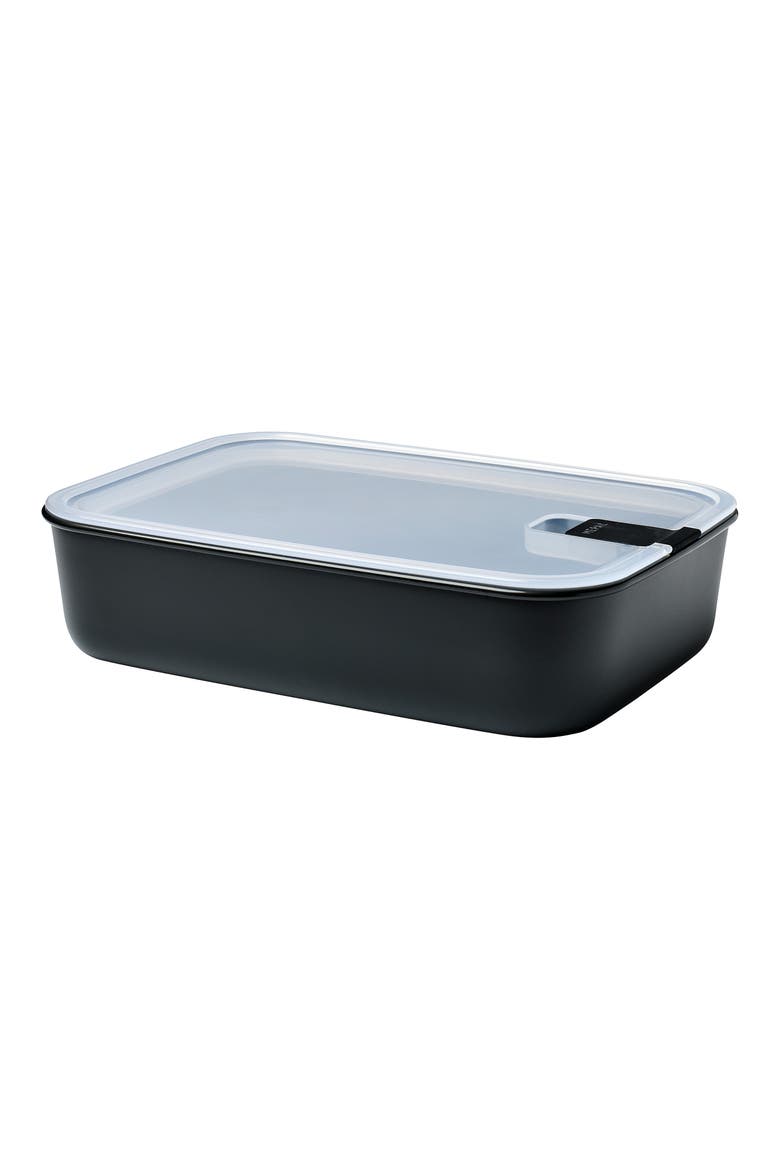 Easyclip Rectangular Lunch Box, Main, color, BLACK