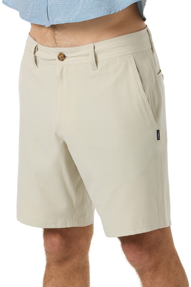 Reserve Light Check 19-Inch Water Resistant Hybrid Shorts, Alternate, color, LIGHT KHAKI