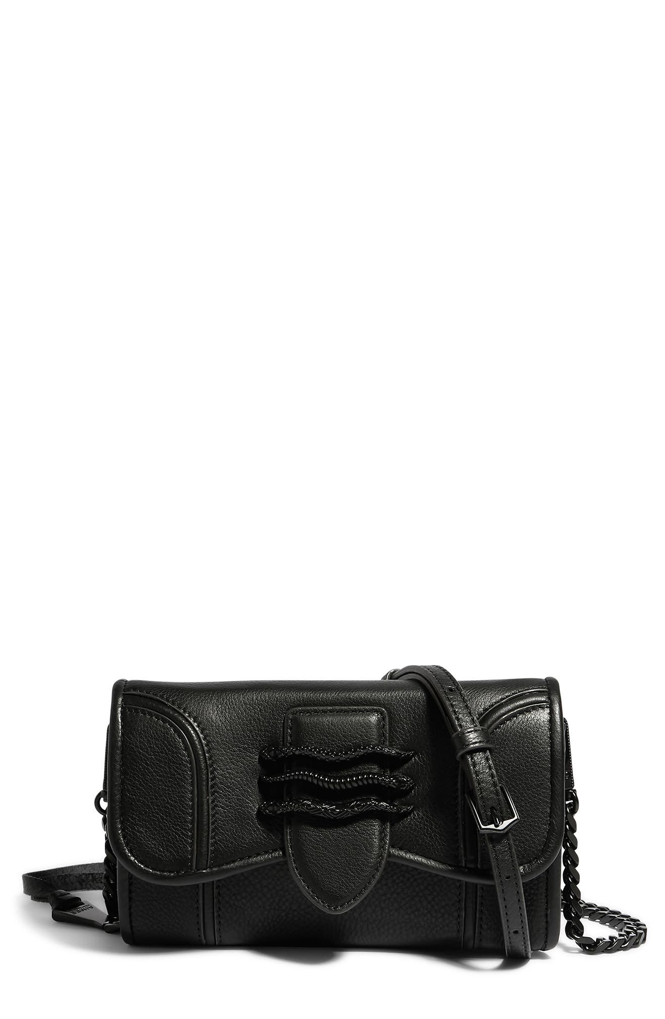 Aimee Kestenberg Fierce & Fab Leather Wallet on a Chain, Main, color, 