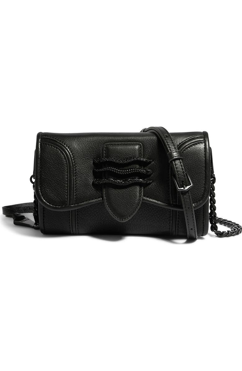 Aimee Kestenberg Fierce & Fab Leather Wallet on a Chain, Main, color,