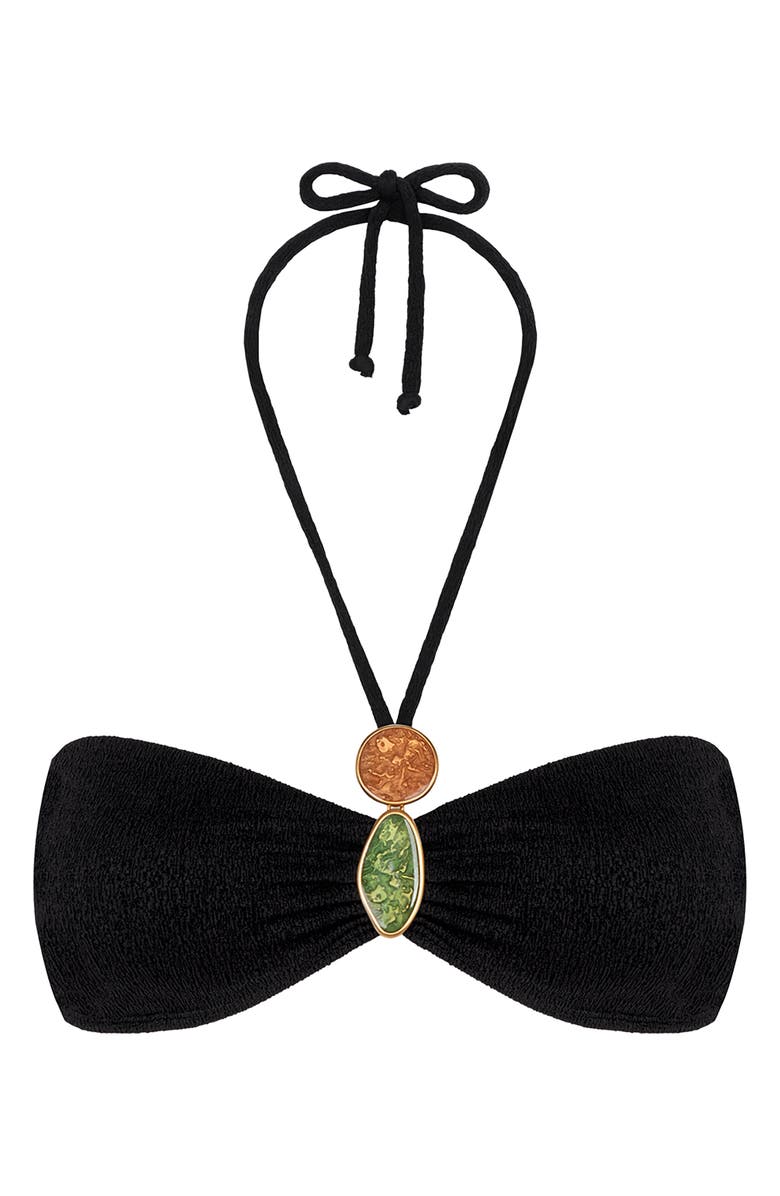 ViX Paula Hermanny Petra Bandeau Bikini Top, Alternate, color, Black